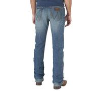 Wrangler Men's Retro Slim Fit Straight Leg Jean, Cottonwood, 34W x 30L