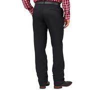 Wrangler Men's Riata Pleated Relaxed Fit Casual Pant, Black, 28W x 32L