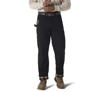 Wrangler Men's Riggs Workwear Flannel Lined Ripstop Ranger Pant Work Utility, Black, 38W x 32L