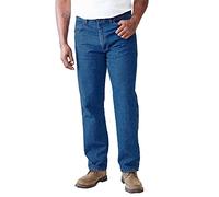 Wrangler Mens Rugged Wear Performance Series Relaxed Fit Jeans, Stonewashed, 52