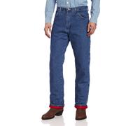 Wrangler mens Rugged Wear Woodland Thermal jeans Stonewashed Denim 3