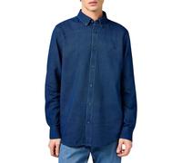 Wrangler Men's Shirt, Indigo Oxford, L