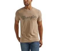 Wrangler Men's Western Crew Neck Short Sleeve Tee Shirt, Trench Coat Heather, XL