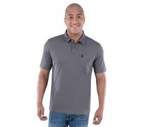 Wrangler Men's Short Sleeve Performance Pocket Polo, Charcoal Grey, XXL