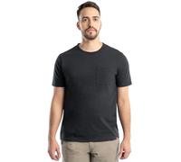 Wrangler Men's Short Sleeve Recycled Slub Pocket T-Shirt, Black, XL