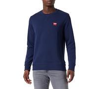 Wrangler Men's Sign Off Crew Sweatshirt, Navy, X-Large