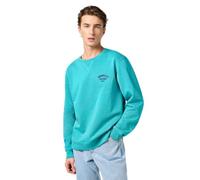 Wrangler Men's Small Logo Crew Sweatshirt, Latigo Bay, L