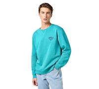 Wrangler Men's Small Logo Crew Sweatshirt, Latigo Bay, M