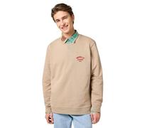 Wrangler Mens Small Logo Crew Sweatshirt, Timberwolf, L UK