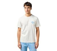 Wrangler Men's Small Logo Tee T-Shirt, Vintage White, L
