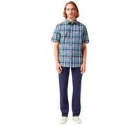 Wrangler Men's SS 1 Pkt Shirt, Blue Madaras, S