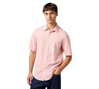 Wrangler Men's Ss 1 Pkt Shirt, Silver Pink, XL