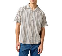 Wrangler Men's Ss W Resort Shirt, Indigo Stripe, M