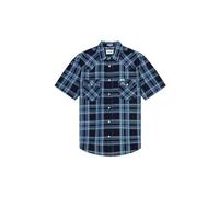 Wrangler Men's Ss Western Shirt, Latigo Indigo, L