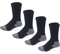 Wrangler Men's Steel Toe Boot Work Crew Cotton Cushion Socks 4 Pair Pack (Pack