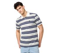 Wrangler Men's Stripe Polo Shirt, Worn White, L