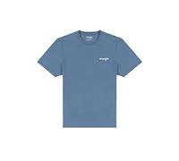 Wrangler - Mens T Shirt - Regular Fit - 2Pack Sign Off Tee - Captains Blue