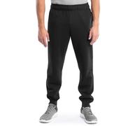 Wrangler Men's Tapered Sweatpants with Back Zip Pocket, Black, Large