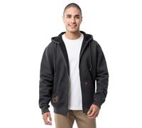 Wrangler Men's Thermal Sherpa Zip Hoodie, Charcoal Heather/Black, 3XL