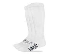 Wrangler Men's Western Boot Socks, White, X-Large(Pack of 3)