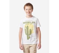 Wrangler Men's Western Cactus T-Shirt in White | Size: 15-16 Years Wrangler White 15-16 Years