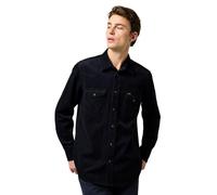 Wrangler Men's Western Cord Shirt, Black, XXL