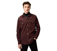 Wrangler Men's Western Cord Shirt, Mahogany, L