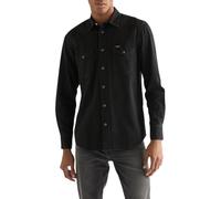 Wrangler Men's Western Shirt, Rinse Black, M