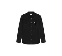 Wrangler Men's Western Shirt, Rinse Black, XS