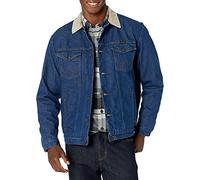 Wrangler Men's Western Style Lined Denim Jacket, Blanket/Denim, 40