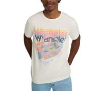 Wrangler Mens X Stranger Things Keep on Runnin' Tee, Retro White, Medium