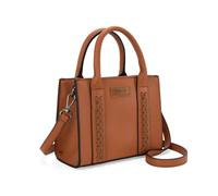 Wrangler Mini Tote Bag for Women Cute Small Satchel Purse Top-handle Handbag with Strap, Mini Brown, Mini