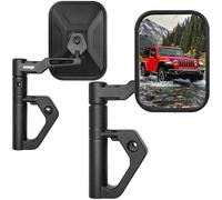 Wrangler Mirror Doors Compatible with 2007-2025 Jeep Wrangler JK JL JT Gladiator & Unlimited, MWNYO Aluminum Alloy Doorless Road Mirror Set, Vibration-Free