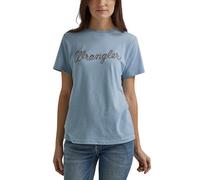 Wrangler Retro Women's Year-Round Short Sleeve Regular Fit T-Shirt - Ashley Blue Heather, Ashley Blue Heather, XXL