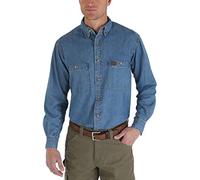Wrangler Riggs Workwear by Men's Big and Tall Denim Work Shirt,Antique Navy,3X Big