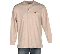 Wrangler Riggs Workwear Men's Long Sleeve Henley, Oatmeal Heather, XL