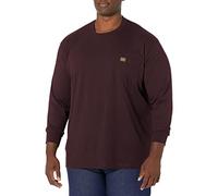 Wrangler Riggs Workwear Men's Long Sleeve Pocket T-Shirt, Burgundy, Large