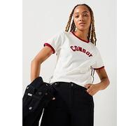 Wrangler Ringer Tee, White, Size S, Women White