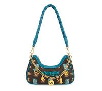 Wrangler Rodeo Icons Shoulder Bag Y2K Crescent Hobo Handbag Western Clutch Purses with Gold Chain, Chain-coffee, 7.2"D x 3.5"W x 10"H, Retro, Contemporary