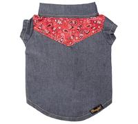 Wrangler Rope Pattern Yoke Denim Shirt Dark Blue S