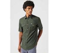 Wrangler Short-Sleeved Check Shirt Green Check