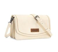 Wrangler Small Crossbody Bag for Women, RFID Blocking Wallet Purse with Adjustable Strap, Multi-Compartment Shoulder Handbag, Ivory, 7.5 x 2.3 x 5 inches, Crossbody