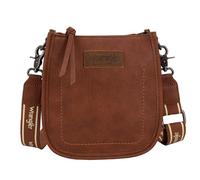 Wrangler Small Crossbody Bag for Women Western Shoulder Purse with Adjustable Strap, Brown