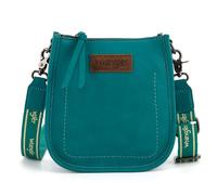 Wrangler Small Crossbody Bags for Women Trendy Designer Mini Purses Shoulder Handbag Hobo with Adjustable Strap,WG119-077TQ, Turquoise