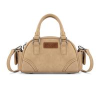 Wrangler Small Crossbody Purses for Women Boston Barrel Bag Mini Top Handle Bags with Crossbody Strap, Pocket Tan, Retro Barrel Bag