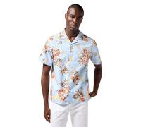 Wrangler SS Resort Shirt, Blue Floral, XL