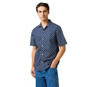 Wrangler SS Resort Shirt, Blue Geo, M