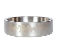 Wrangler Stainless Steel Dog Bowl - Heavy-Duty Double-Walled, Rust-Resistant, Non-Slip Silicone Base - Hygienic & Dishwasher Safe for Easy Cleaning (S)