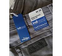 Wrangler Texas Authentic Slim 822 grey jeans MEASURES maximum 43W x 33.5L NEW
