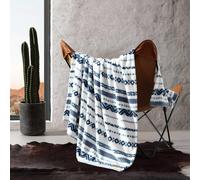Wrangler - Throw Blanket Soft Plush Fleece Bedding Western Decor for Bed or Couch (Diamond Trail Blue 50"""" x 60"""")
